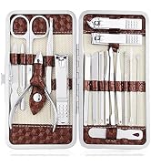 Nail Clippers Set 18 Pieces Stainless Steel Manicure Kit, Professional Grooming Kits, Nail Care T...