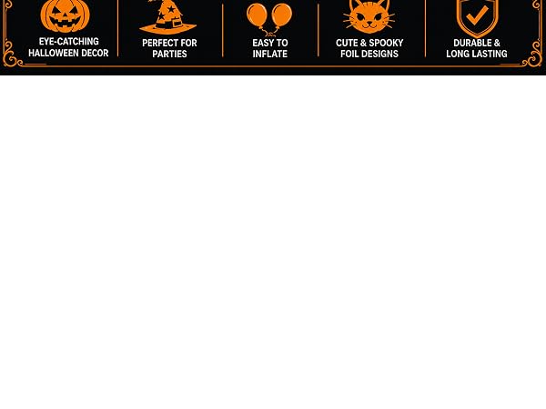 Halloween Party Decorations Black white orange mummy bat ghost pumpkin Balloons Foil Balloon