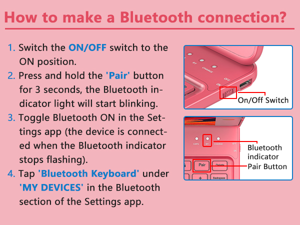 for ipad 9th case with keyboard pink 9