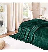 NICETOWN Fleece Blanket King Size Forest Green 108 by 90 Inches Blankets for Couch Sofa Bed 300GS...