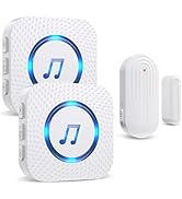 SanJie Door Chime, Door Open Contact Sensor Alarm with 500 FT Range,26 Chimes 5 Adjustable Volume...
