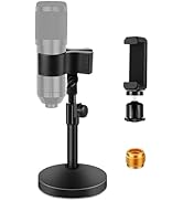 BILIONE Versatile Desktop Microphone Stand, Adjustable Table Mic Stand with Microphone Clip, Cell...