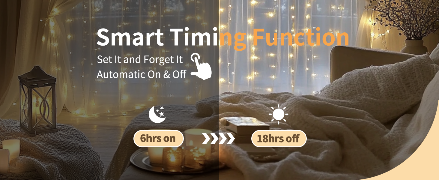 fairy curtain lights with timer