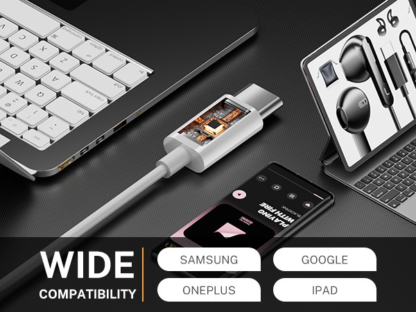 Type C Wired Headphones Wide Compatibility