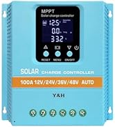 Y&amp;H MPPT 100A Solar Charge Controller 12V 24V 36V 48V LCD Display Battery Intelligent Regulator M...