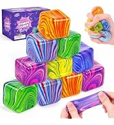 Squishy Fidget Toys for Kids &amp; Adults: 12 Pack Marble Swirl Mini Stress Cube - Slow Rise Squeeze ...