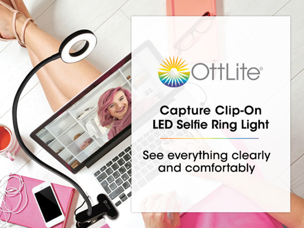 Capture Clip-On LED Selfie Ring Light Makeup Photography Video Lamp Clamp Clip Tutorials Streaming