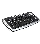 Mini Ergonomic Keyboard Trackball Air Mouse 1200dpi Function TV 2.4G Wireless Keyboard with track...