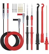 Neoteck 17PCS Multimeter Automotive Test Leads Wire Piercing Clip Puncture Probes Replaceable Gol...