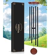 Toodour 60" Extra Large Memorial Wind Chimes for Outside, Deep Tone Wind Chimes with 6 Heavy Tube...