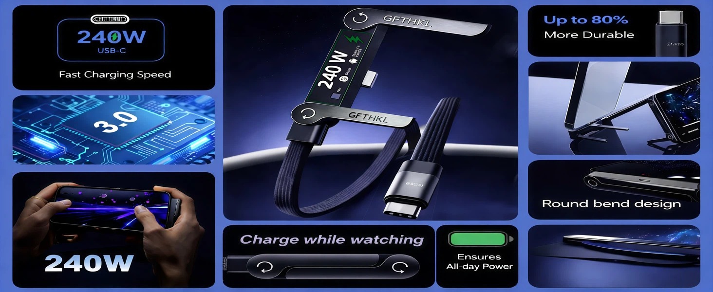 Invisible Holder Charger Cable