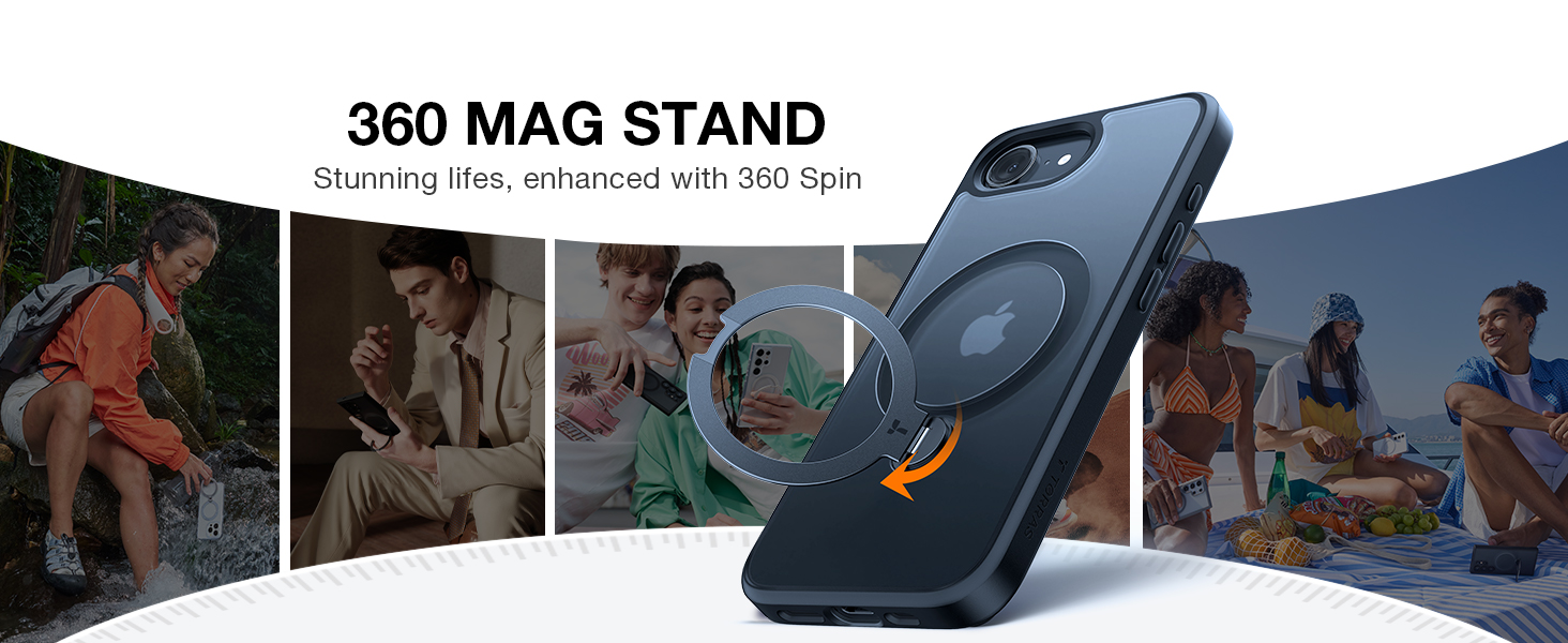 iPhone 16e Case with rotatable Stand