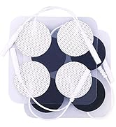 TENS Unit Pads, 40PCS Round Electrodes Pads, 1.25" Reusable Carbon Electrotherapy Pads for EMS Mu...