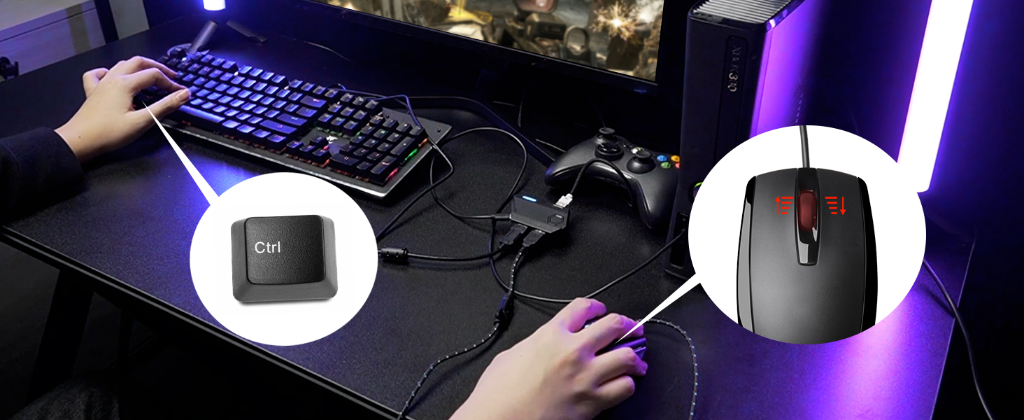 wired keyboard and mouse adapter