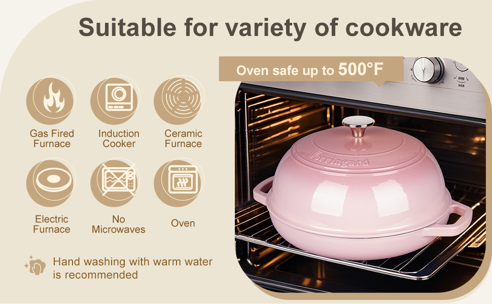 Suitable for variety of cookware