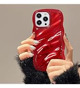 FABSPARK Case for iPhone 12 Pro Max/iPhone 13 Pro Max,3D Wave Water Ripple Pattern Electroplate P...