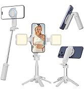 Magnetic Mini Selfie Stick for iPhone, 4 in 1 Portable Pocket Size Tripod for iPhone MagSafe/Andr...