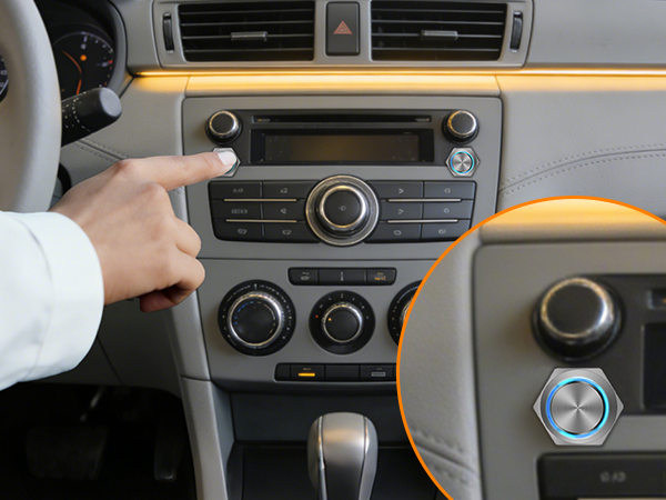 12mm Push Button Switch 5PCS with Pre Wired Harness 12V 24V Stainless Steel Self Locking