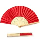 ffscafscn Paper Hand Fans, 8.3 Inch Foldable Handheld Fans for Wedding Favors, Party Decorations,...