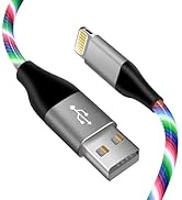 LED iPhone Light up Charger Cable, | Apple MFi Certified | USB A to Lightning Fast Charging Cord ...