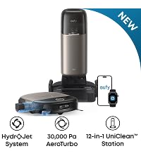 eufy Like-New E25 Omni Robot Vacuum and Mop Combo,HydroJet System, 20,000Pa Turbo Suction, Zero-Tang...