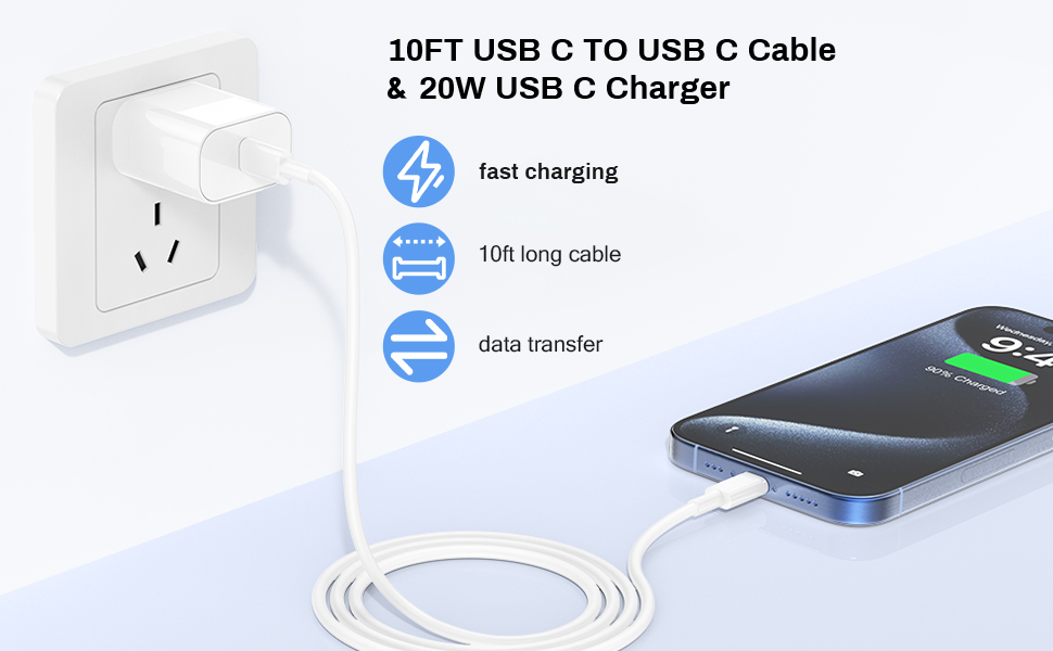 10 ft iphone 16 charger