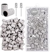 Difenni Sanding Bands for Nail Drill, 180 Grit Sanding Bands Nail Drill Bits 100 Pcs Fine Grit Na...