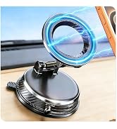Fclvd Magnetic Car Phone Holder, 360°Adjustable Vacuum Dashboard and Windshield Mount Magsafe Cel...