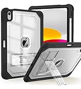 ZoneFoker Case for iPad 10th Generation 10.9 inch 2022, Heavy Duty Shockproof Rugged Protective w...