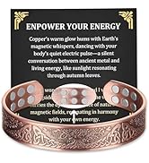 MagEnergy Copper Bracelet for Men, 18X Strength Magnetic Bracelet with 3800 Gauss Magnets, 99.99%...
