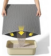 Kaxionage Cat Litter Mat, 30"X24" Large Double Layer Litter Trapping Mat, Waterproof/Urineproof, ...