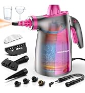 LABIGO Steam Cleaner, Pressurized Handheld Multi-Surface Natural Steam Cleaner with 12pcs Accesso...