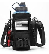 Tactical Molle Pouch Multifunctional Water Bottle Pouch Phone Pouch EDC Bag with Shoulder Strap