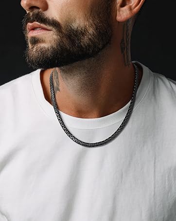 flat box chain necklace