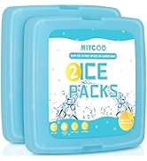 MIYCOO Ice Packs for Lunch Boxes &amp; Lunch Bag - Quick Freeze Ice Pack Space Saving Freezer Packs -...
