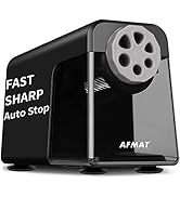 Electric Pencil Sharpener Heavy Duty, 6 Holes, Auto Stop Electric Pencil Sharpener for School, Cl...