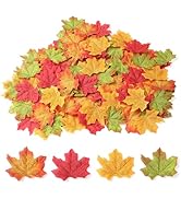 SITUMEIZI 400PC Fake Fall Leaves Autumn Fall Decor Maple Leaf for Wedding Party Halloween Thanksg...