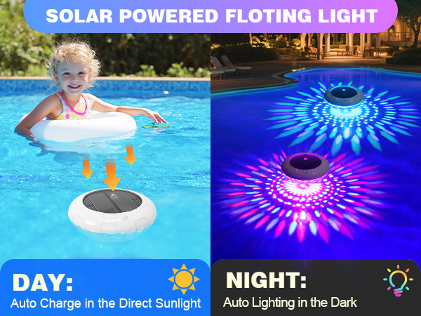 floating pool lights solar powered