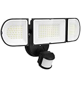 SZPOWER 200W Motion Sensor Outdoor Lights, 20000LM LED Flood Lights Outdoor, Wired Security Motio...