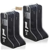 KOVOSCH Upgraded 2 Pack Portable Boots Storage Bag, Black Shoe Bags for Storage and Travel Dust P...