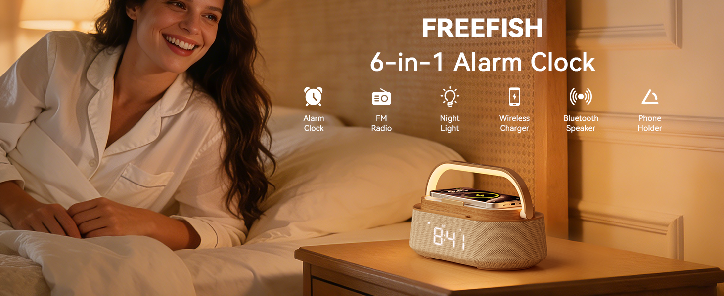 alarm clock with Bluetooth speaker