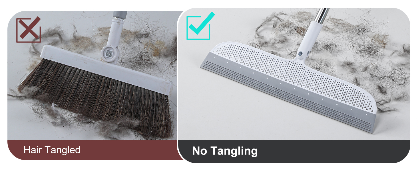 rubber broom for pet hair on carpet