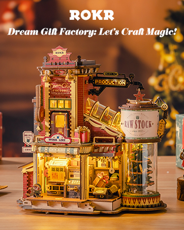 ROKR 3D Puzzles for Adults Space Shuttle, Interactive DIY Building Model with Lighting, Airplane Woo...