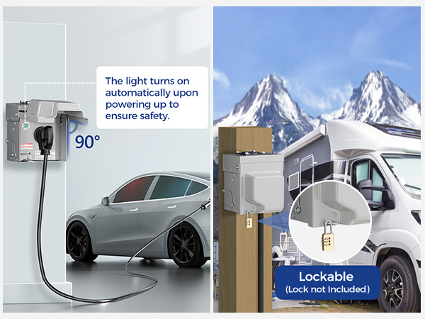 50 Amp RV Power Outlet Box