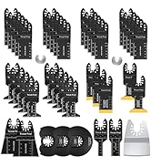 Trivd Frol 45PCS Oscillating Saw Blades, Premium Multitool Blades Kits for Wood Metal Plastics, O...