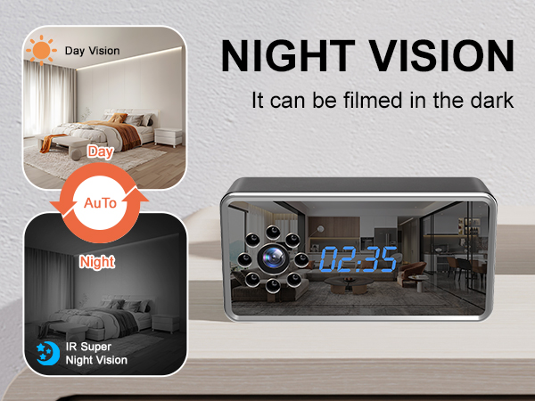 hidden camera clock