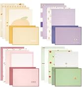 KSIWRE 48 PCS Stationary Letter and Envelopes,Cute Animal Style Letter Writing Kit,Kawaii Station...
