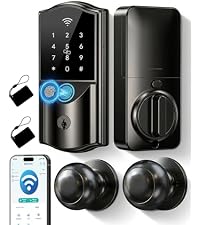 WiFi Smart Lock for Front Door – Firstriver Keyless Entry Electronic Deadbolt with Biometric Fingerp...