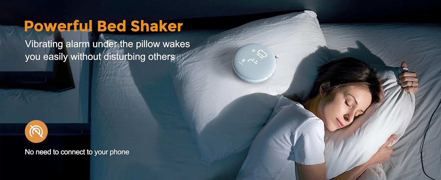 rechargeable vibrating alarm clock vibrating alarm clock vibrating alarm clock for heavy sleepers