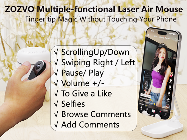 ZOZVO Multiple-functional Laser Air Mouse
